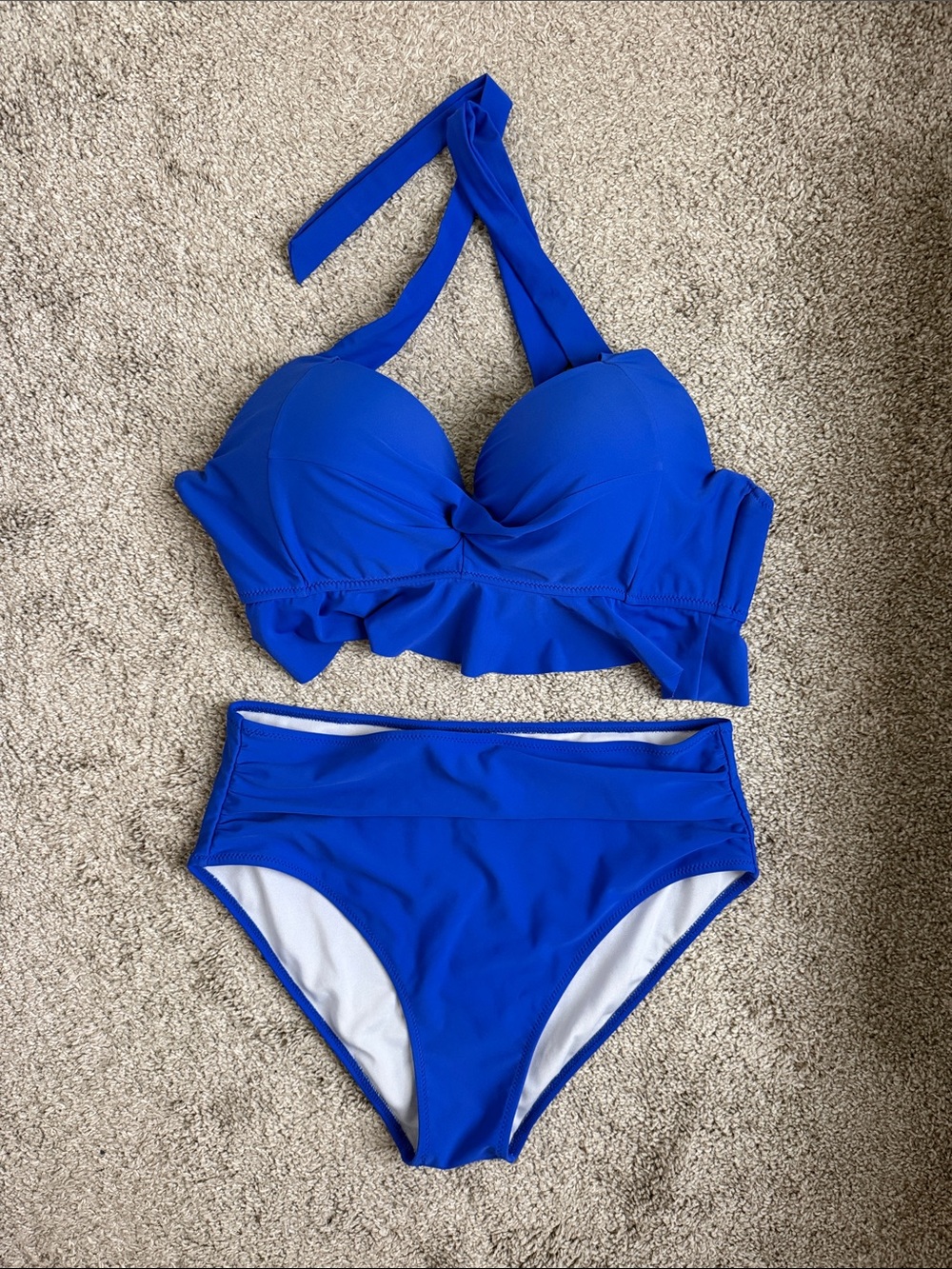 Amazon Blue Halter Bikini Set XL